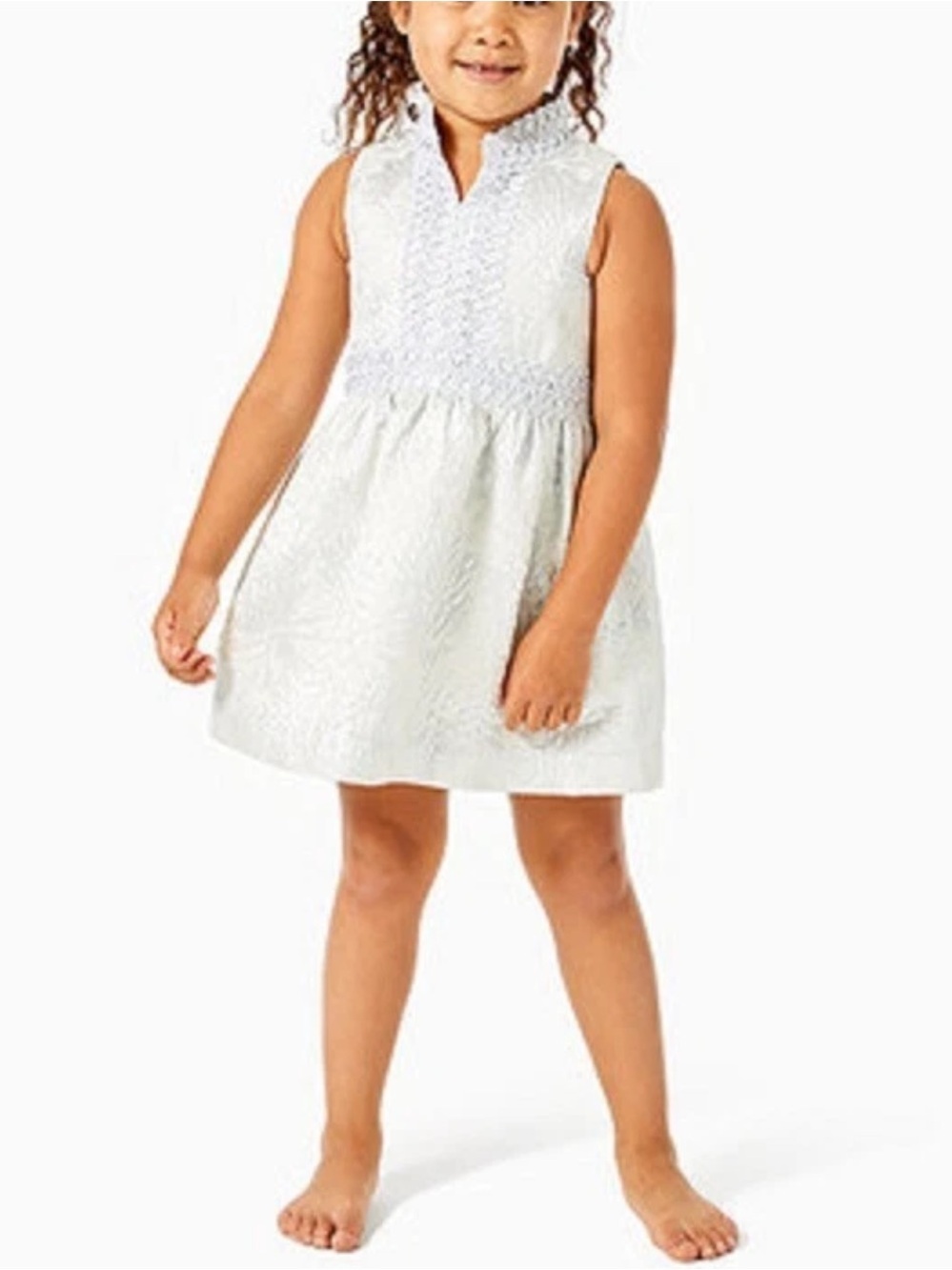Lilly Pulitzer Franci Dress Seaside Grey Full Bloom Brocade Dress Girls Size 14